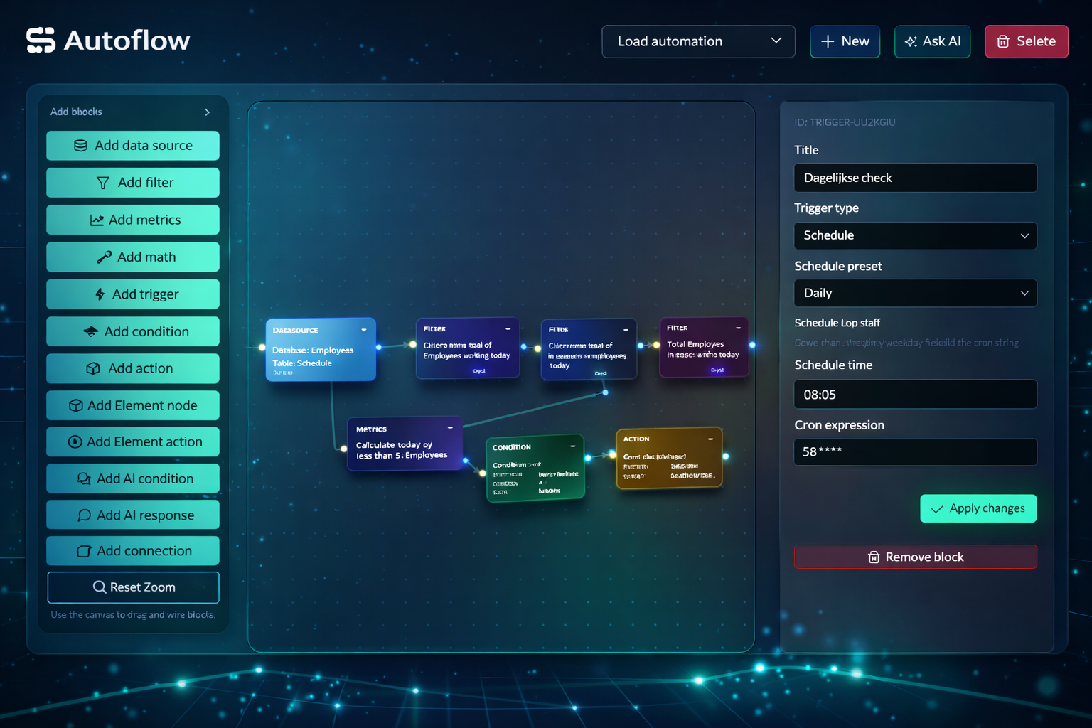 Dashbot AI genereert automatisch een Autoflow op basis van een prompt