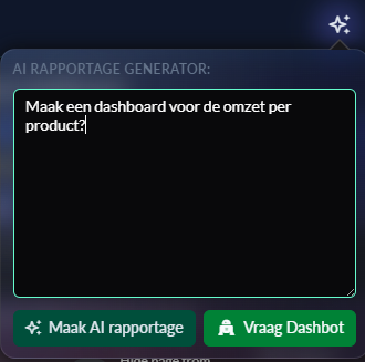 AI prompt voor het genereren van dashboards